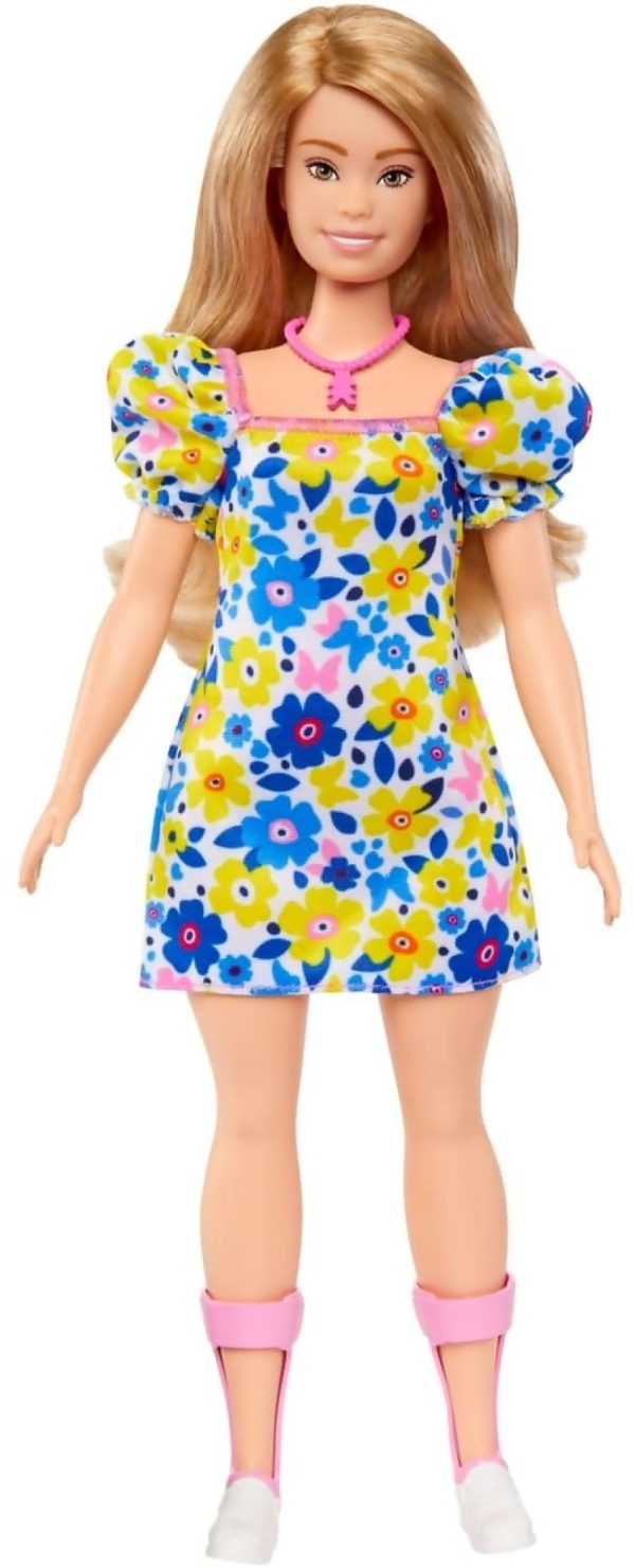 Barbie - Fashionistas Doll With Down Syndrome Wearing Floral Dress - Mattel - Image 6