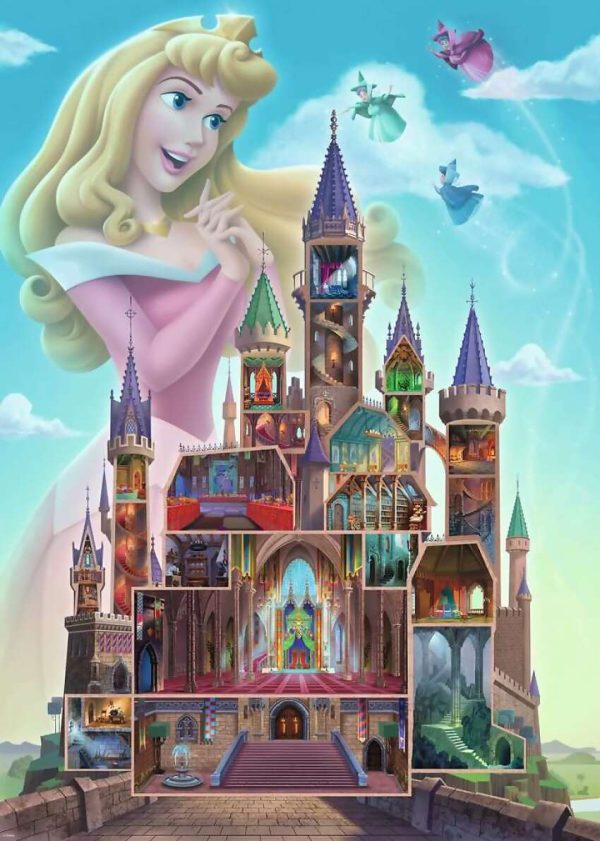 Ravensburger - Disney Castles Aurora Jigsaw Puzzle 1000pc - Image 3