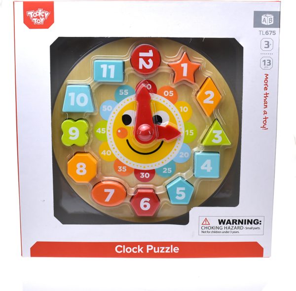 Tooky Toy - Wooden Clock Puzzle - Image 2