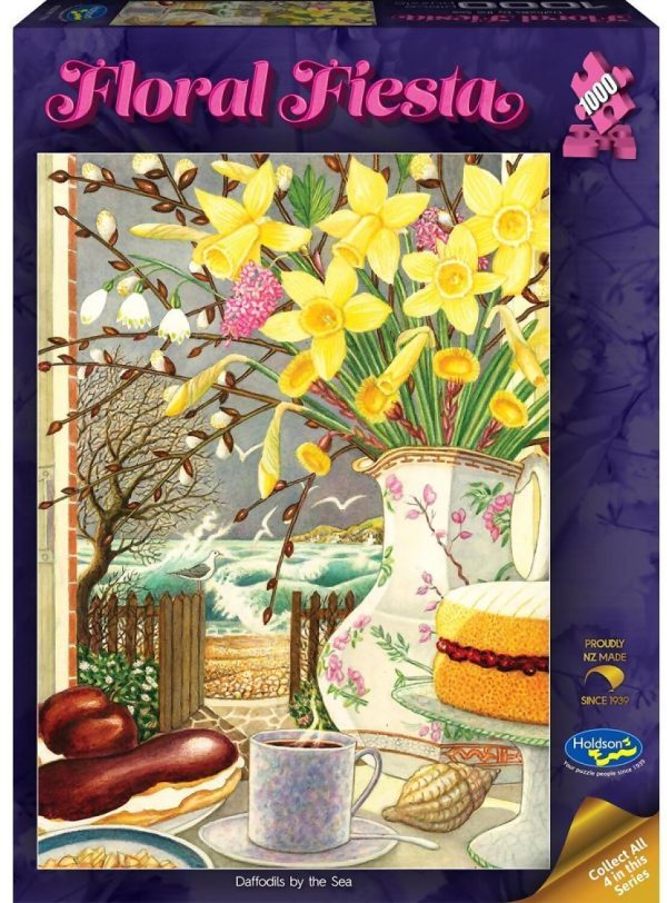 Holdson - Floral Fiesta - Daffodils By The Sea - Jigsaw Puzzle 1000 Pieces - Image 2