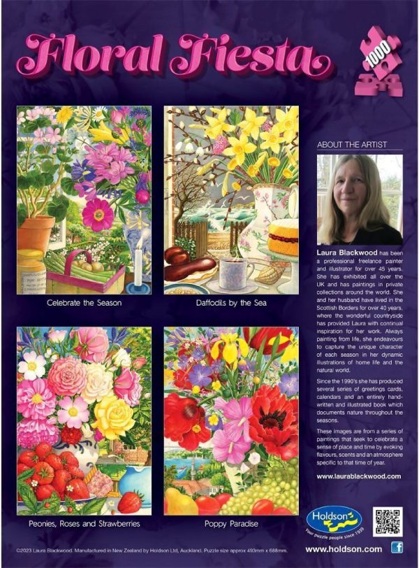Holdson - Floral Fiesta - Daffodils By The Sea - Jigsaw Puzzle 1000 Pieces - Image 4