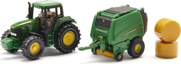 Siku - John Deere - John Deere Tractor With Round Baler - Image 3