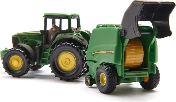 Siku - John Deere - John Deere Tractor With Round Baler - Image 4