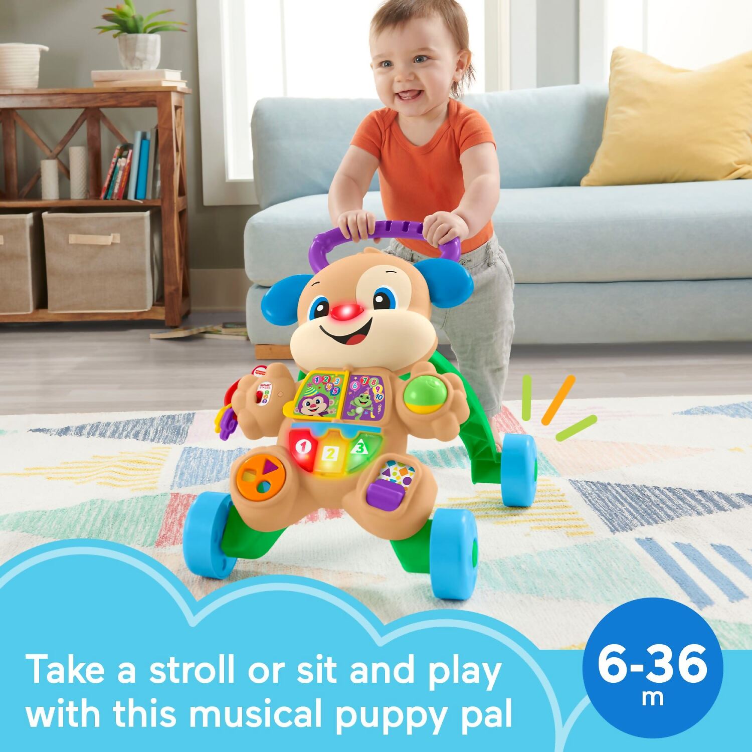 Fisher Price - Laugh & Learn Baby Walker With Smart Stages Learning Content Puppy - Image 3