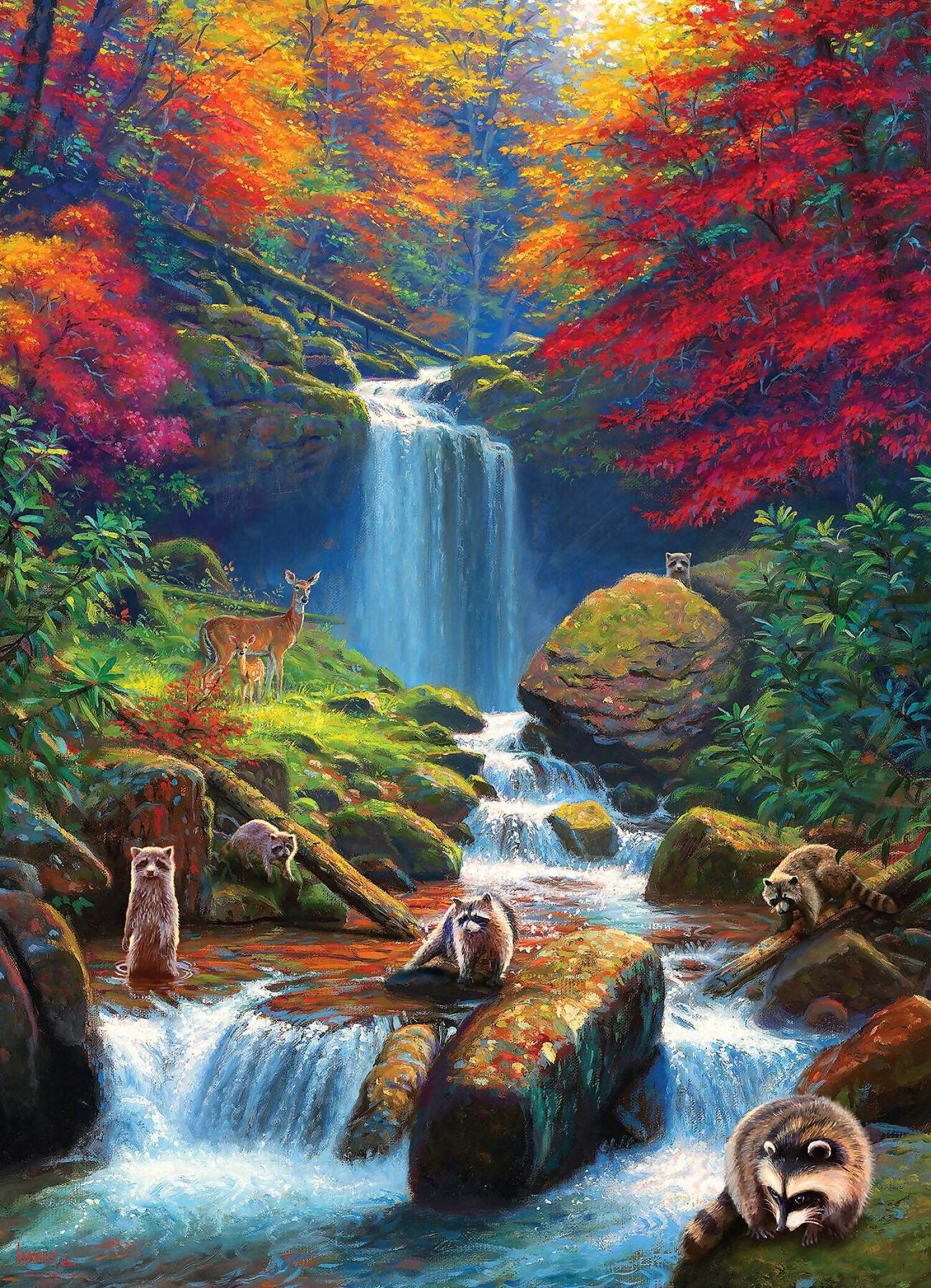 Cobble Hill - Mystic Falls In Autumn - Jigsaw Puzzle 1000pc - Image 2