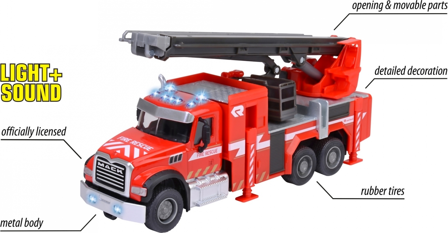Majorette - Mack Granite Fire Truck - Image 6