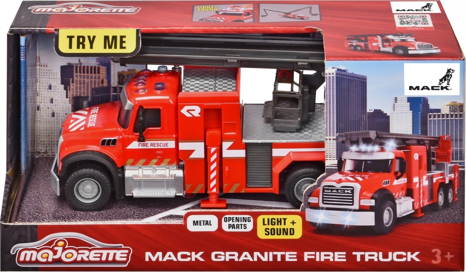 Majorette - Mack Granite Fire Truck - Image 4