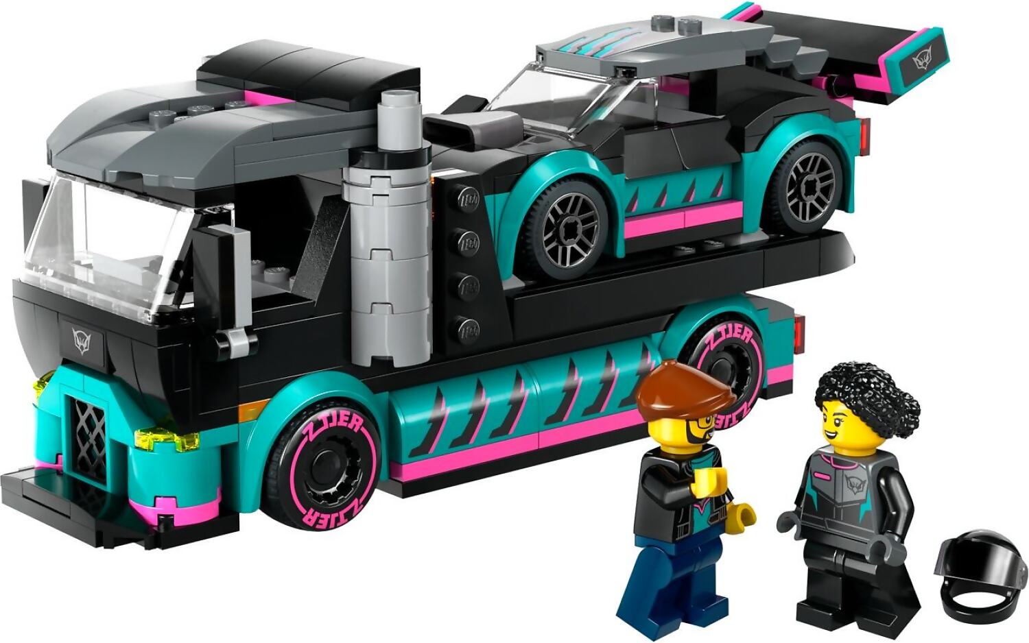 LEGO 60406 Race Car and Car Carrier Truck - City - Image 2