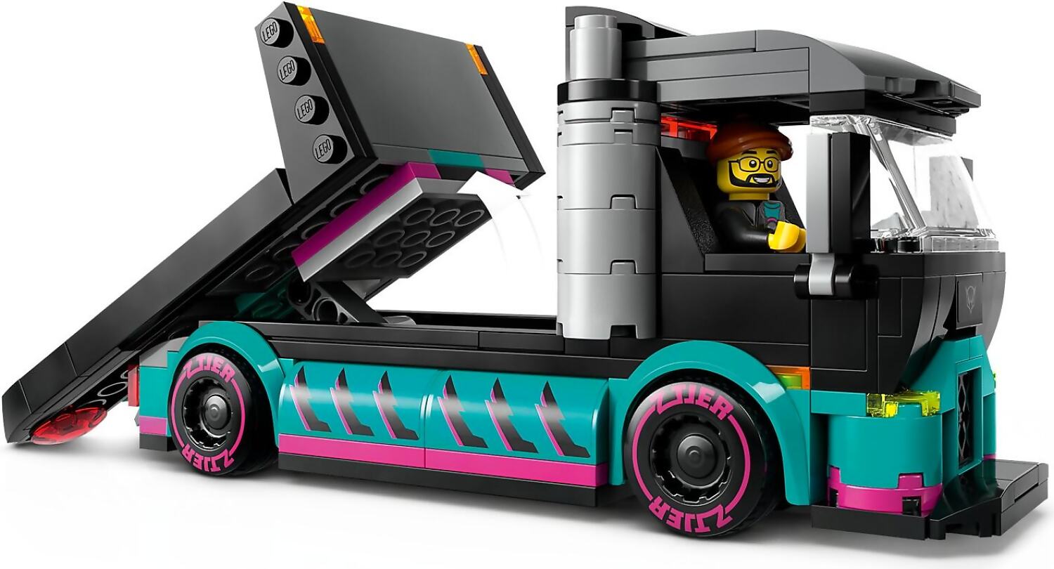 LEGO 60406 Race Car and Car Carrier Truck - City - Image 6