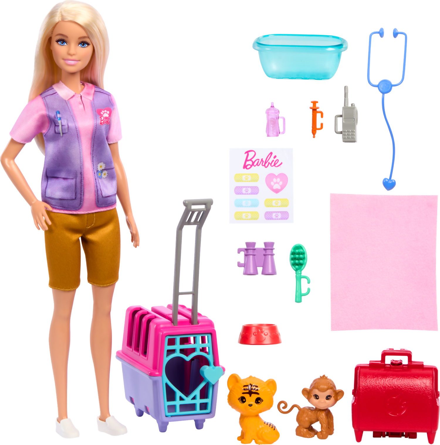 Barbie - Animal Rescue & Recovery Playset With Blonde Doll 2 Animal Figures & Accessories - Image 4