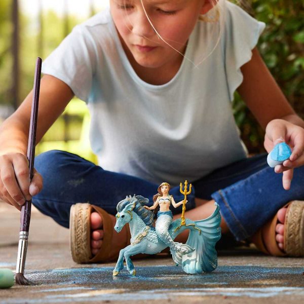 Schleich - Mermaid Eyela On Underwater Horse - Image 2