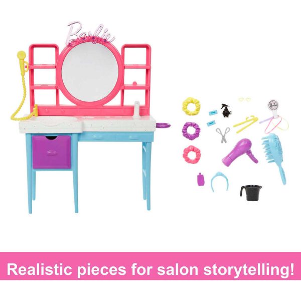 Barbie - Hair Salon Playset 15pc+ - Image 5