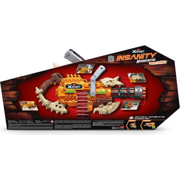 Zuru - X-shot Insanity Horrorfire Dread Hammer With 48 Darts - Image 2