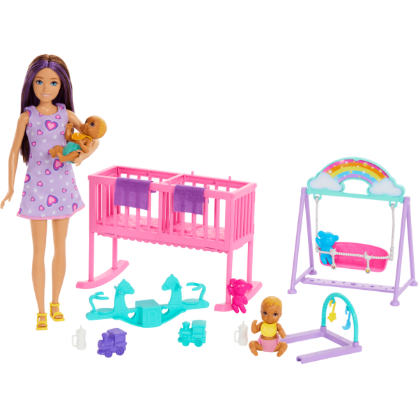 Barbie - Skipper Babysitter Doll With Twin Nursery Playset & Accessories - Mattel - Image 2