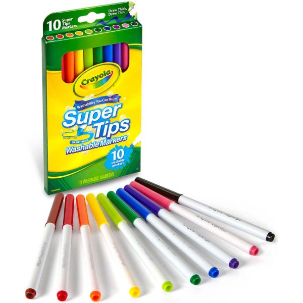Crayola - Washable Super Tip Markers 10 Pack - Image 2