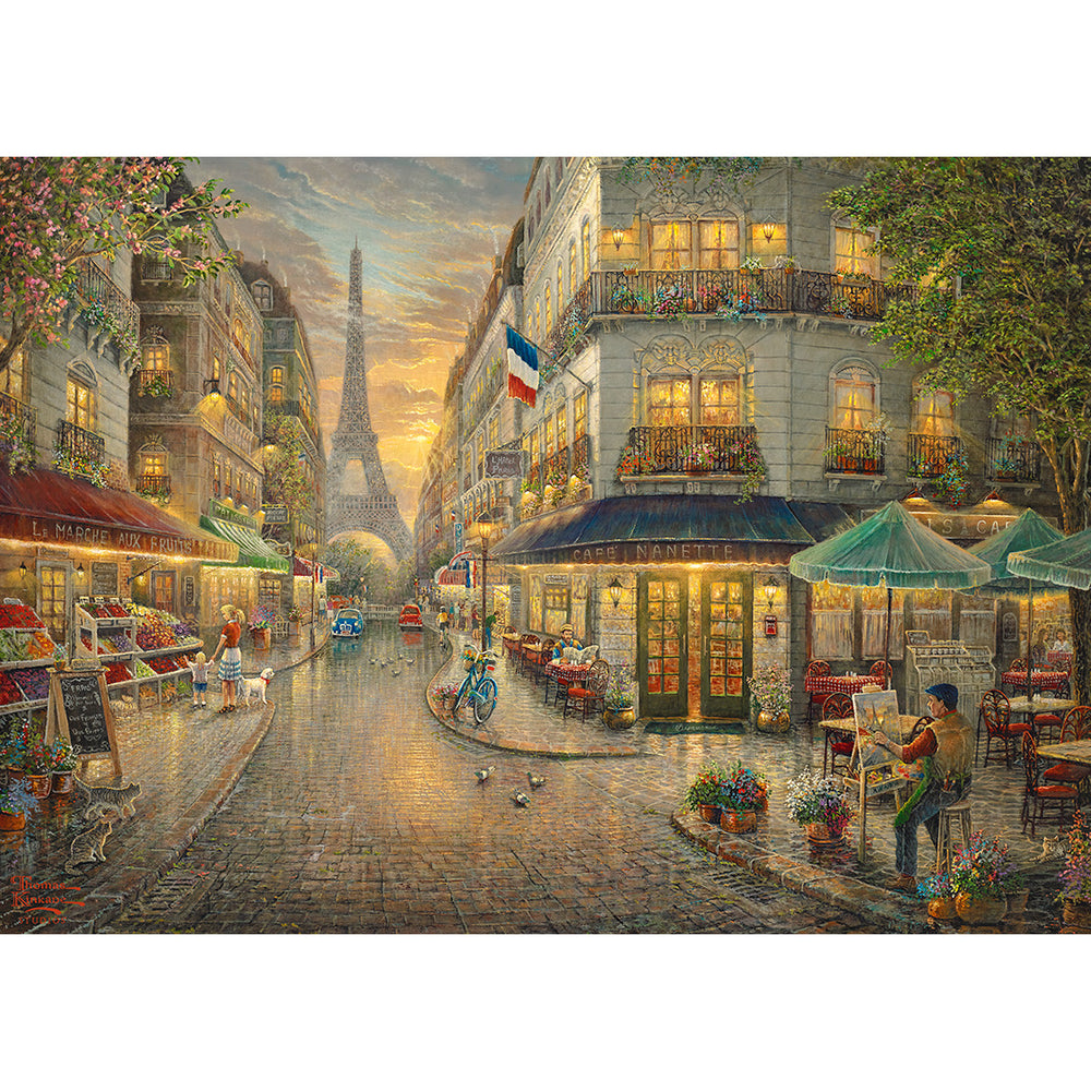 Gibsons - Thomas Kinkade Paris Cafe - Jigsaw Puzzle 1000pc - Image 2