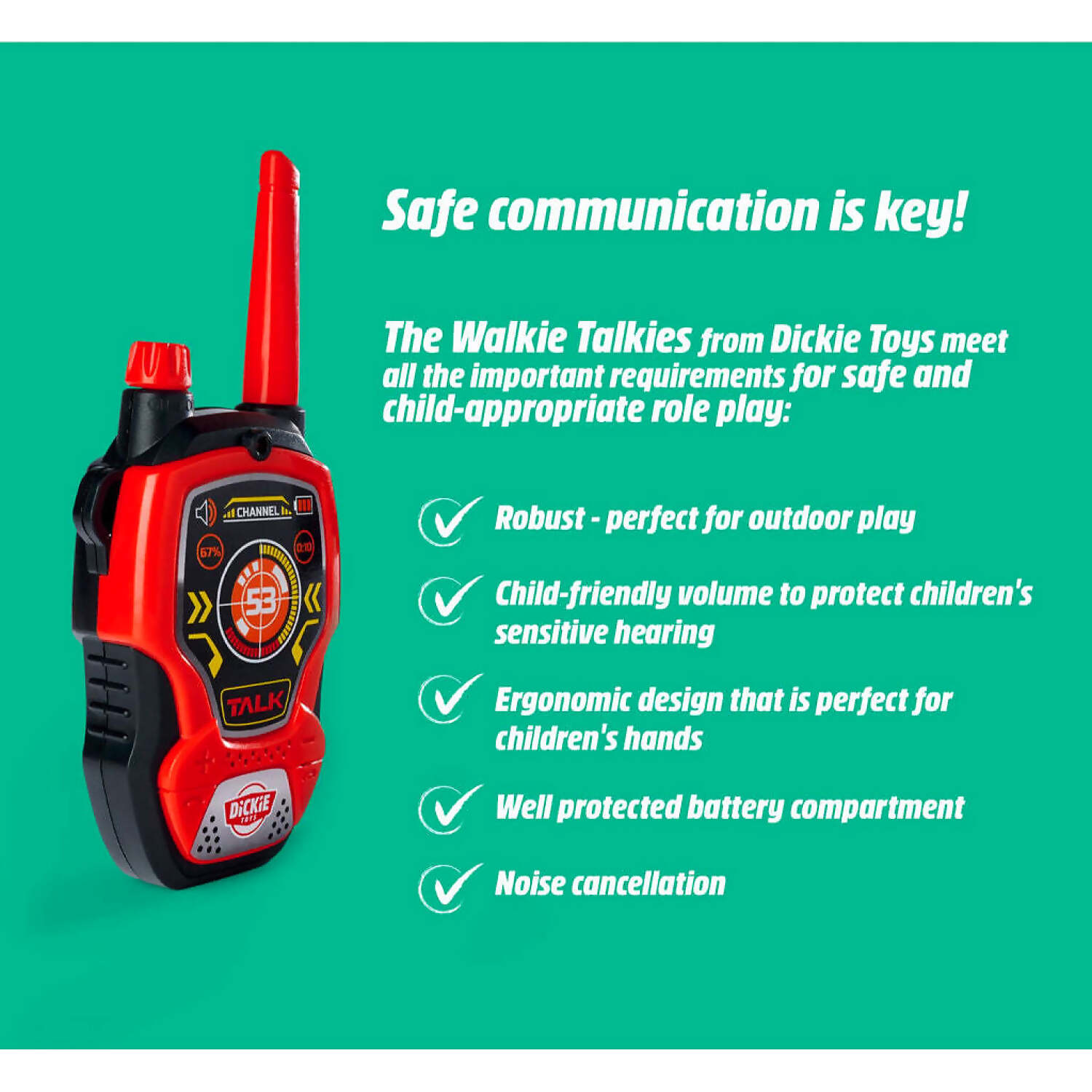 Dickie Toys - Walkie Talkie Red - Image 3