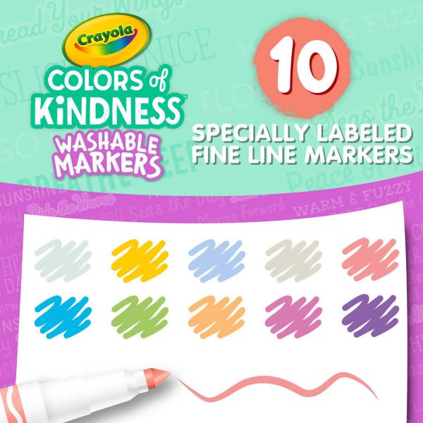 Crayola - Colors Of Kindness Fineline Washable Markers 10 Pack - Image 6