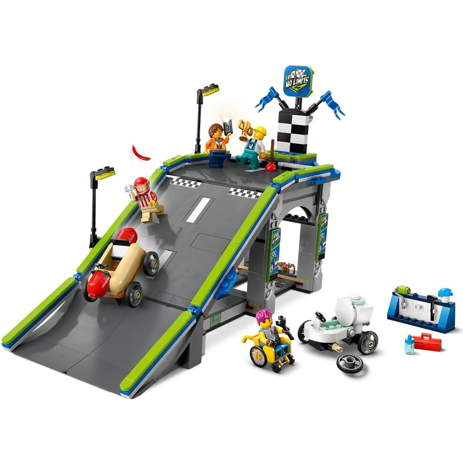 LEGO 60460 No Limits: Race Car Ramp Track - City - Image 3