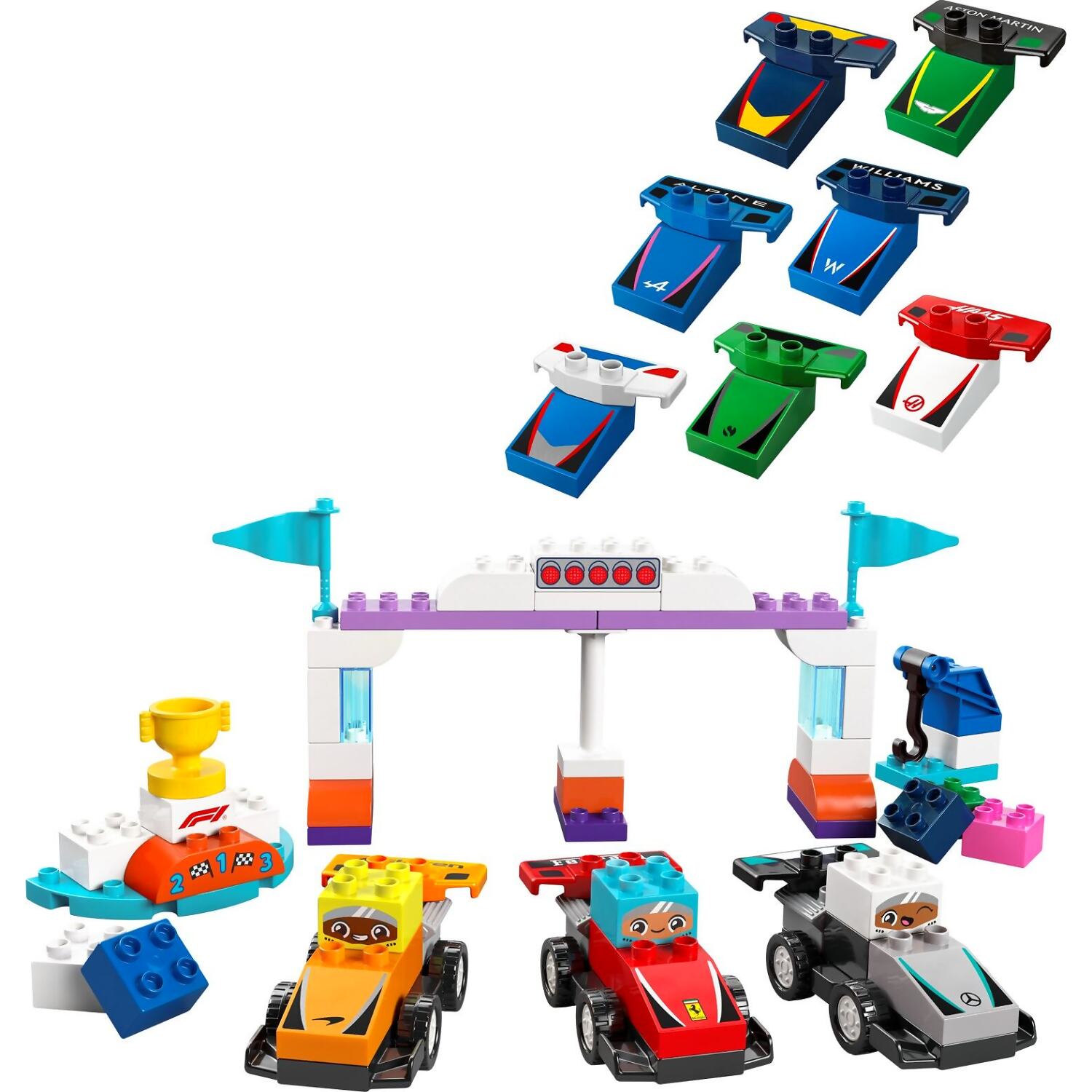 LEGO 10445 F1® Team Race Cars & Drivers - Duplo - Image 2