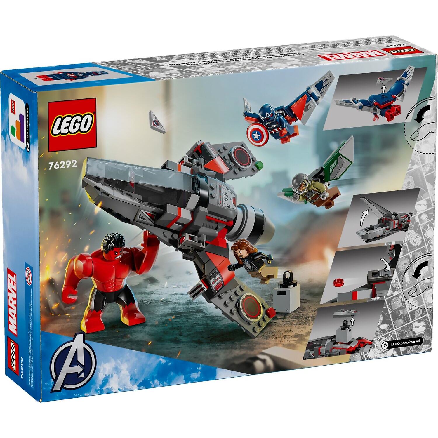 LEGO 76292 Captain America vs. Red Hulk Battle - Marvel Super Heroes - Image 9