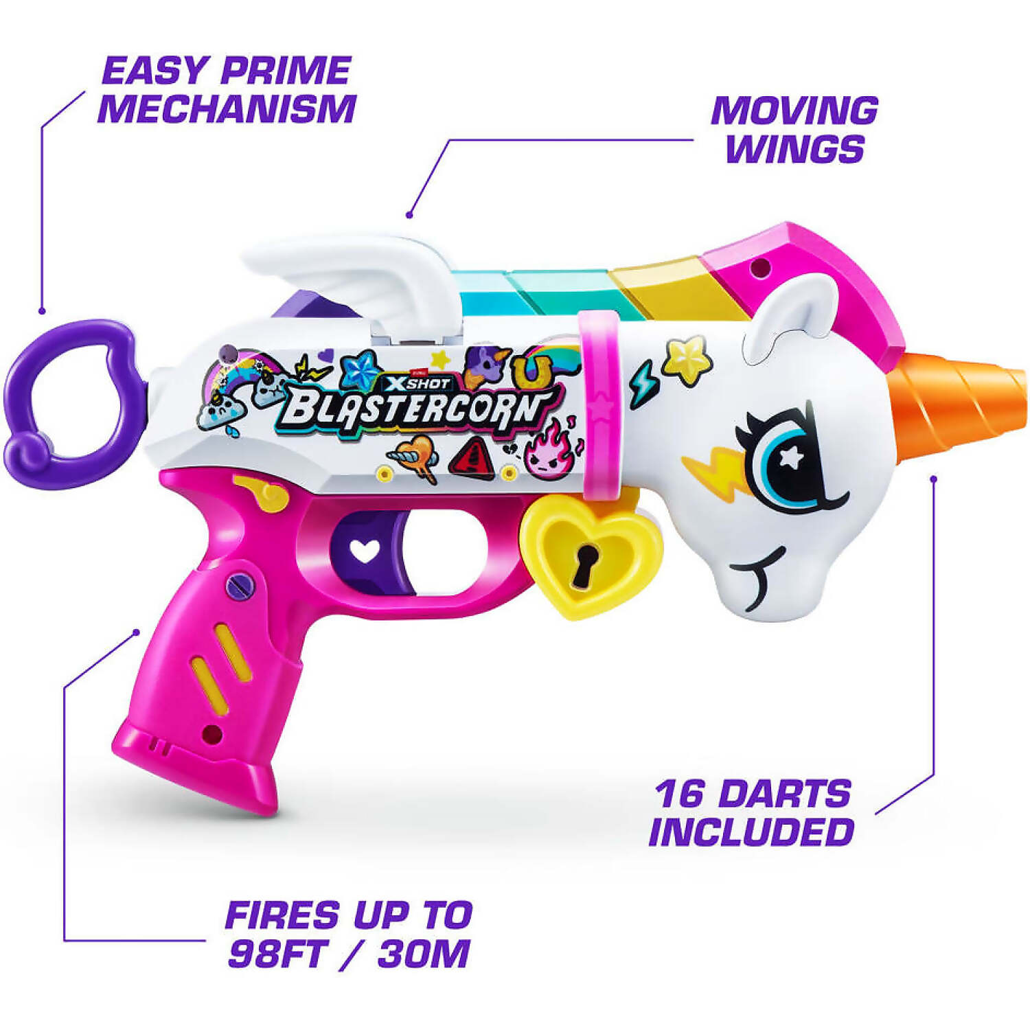 Zuru - X Shot Blastercorn Unicorn Blaster 16 Darts - Image 3