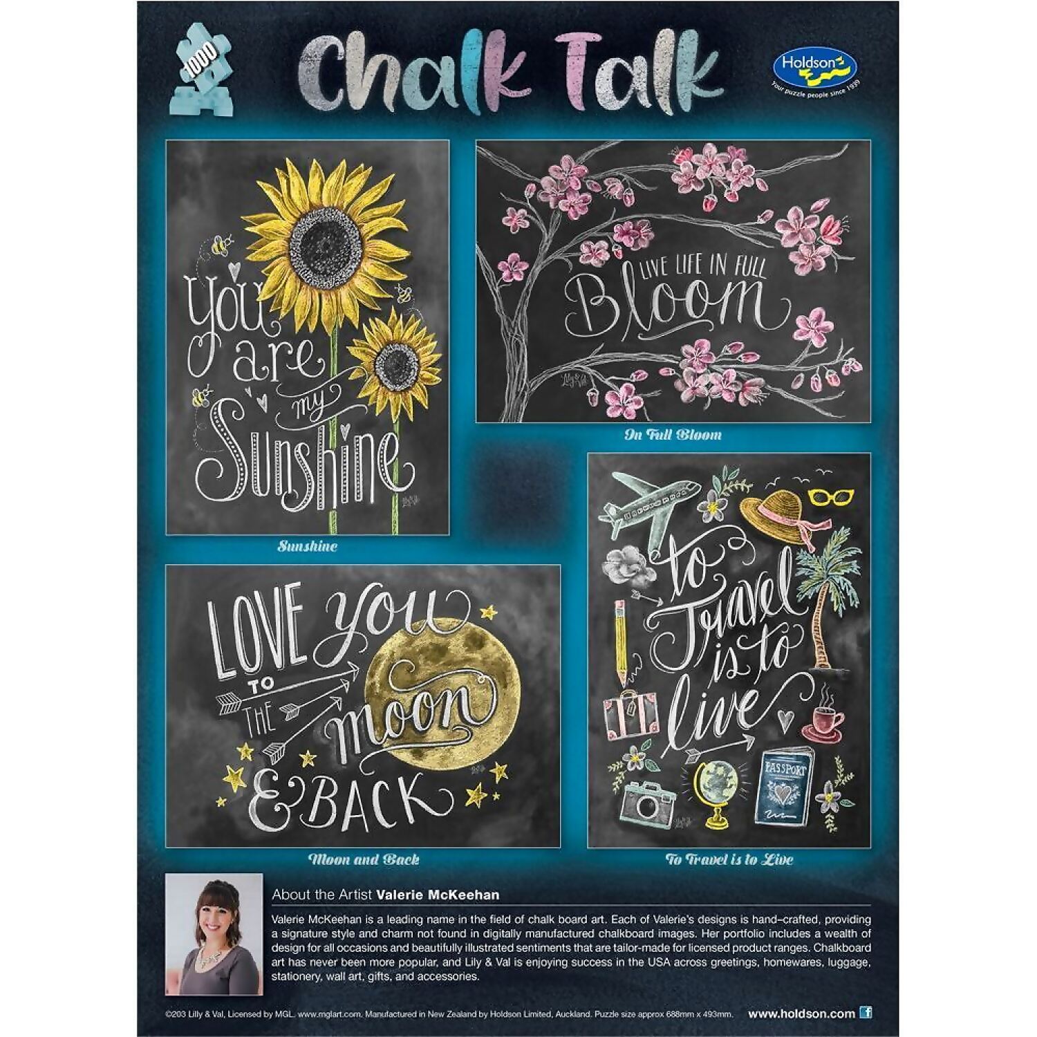 Holdson - Chalk Talk In Full Bloom Jigsaw Puzzle 1000 Pieces - Image 4