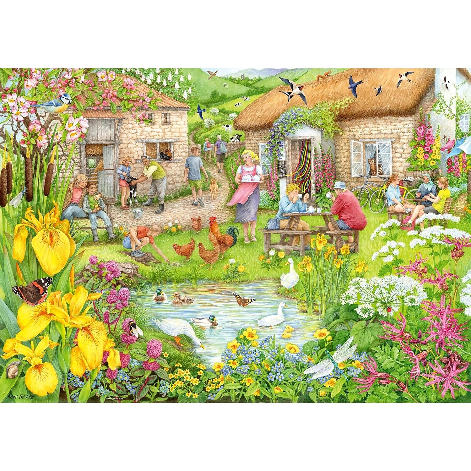 Ravensburger - Cosy Cafe No. 3 Valley Cafe Farm Jigsaw Puzzle 1000pc - Image 2