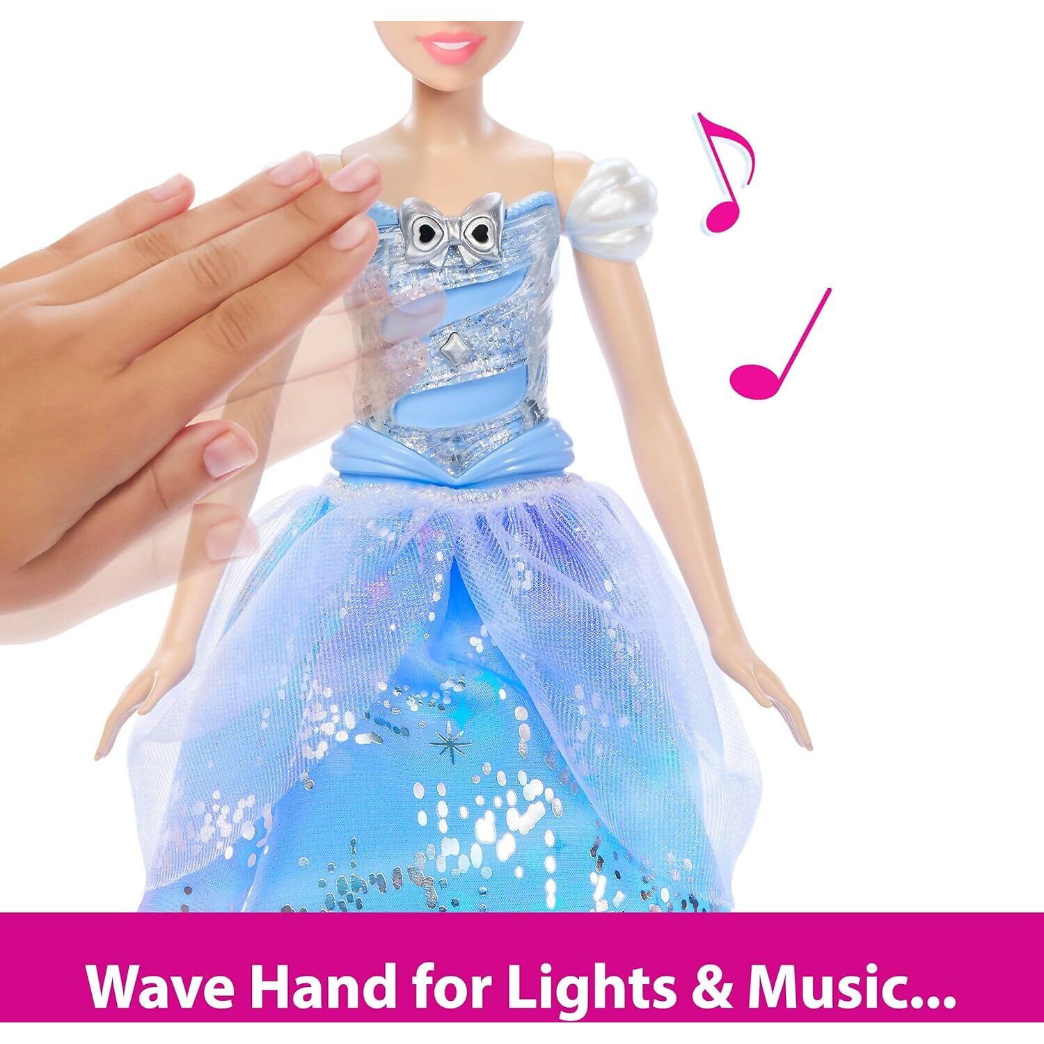 Disney Princess - Enchanted Ballgown Cinderella Sounds & Magic Wand Activation - Mattel - Image 5