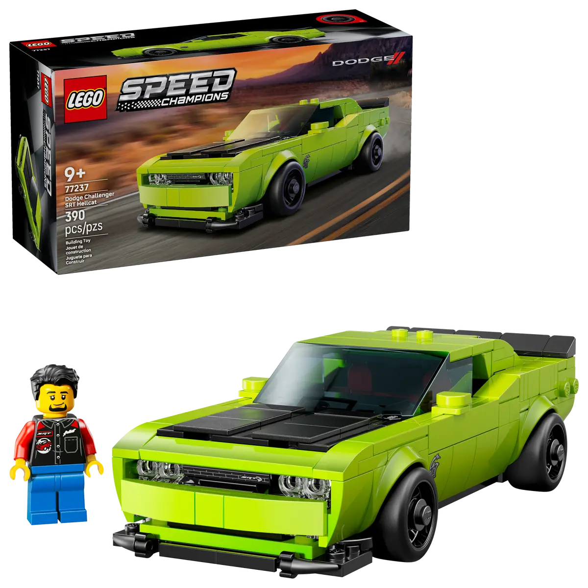 LEGO 77237 Dodge Challenger SRT Hellcat Sports Car - SPEED Champions