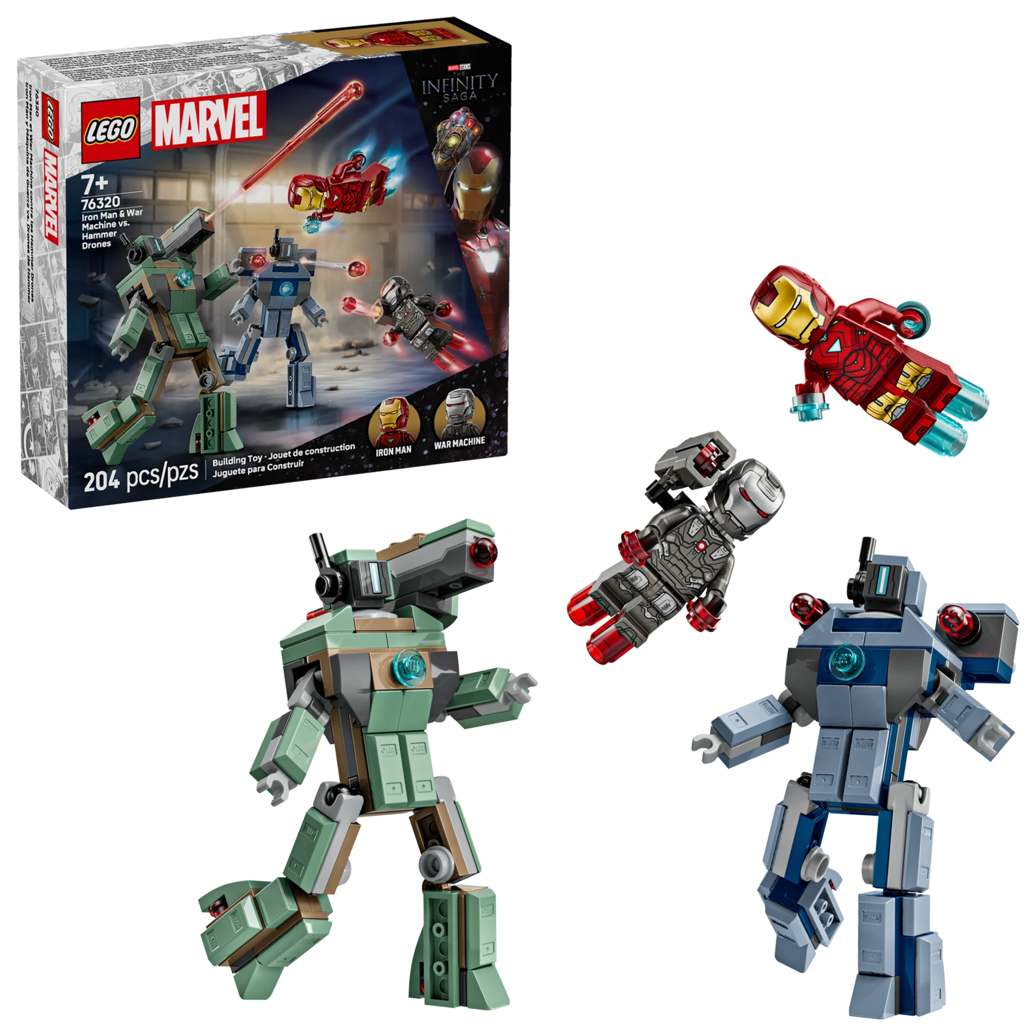 LEGO 76320 Iron Man & War Machine vs. Hammer Drones - Marvel Super Heroes