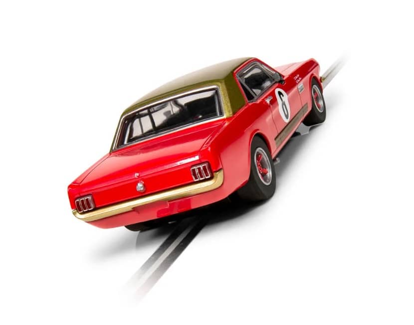 Scalextric C4339 Ford Mustang Alan Mann Henry Mann and Steve Soper slot car also suits Carrera - Image 7