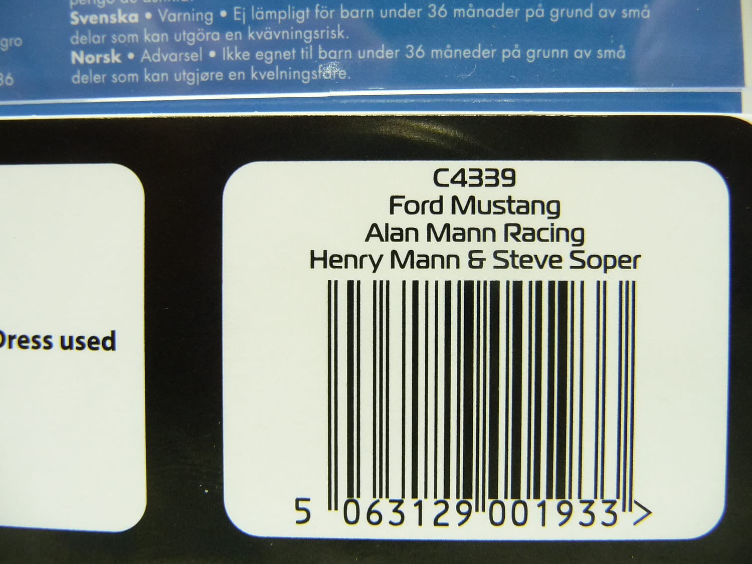 Scalextric C4339 Ford Mustang Alan Mann Henry Mann and Steve Soper slot car also suits Carrera - Image 9