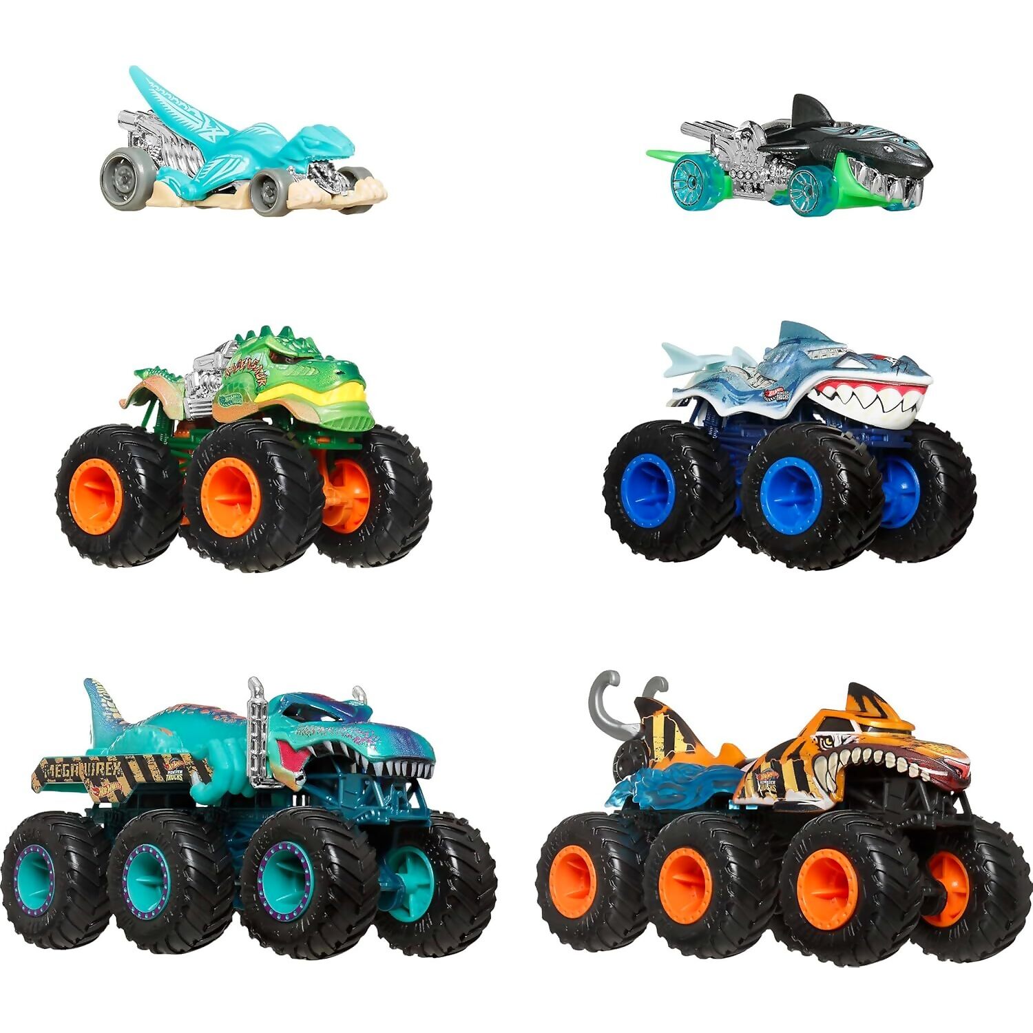 Hot Wheels - Monster Trucks Sharks Vs. Dinos Multipack - Mattel - Image 2