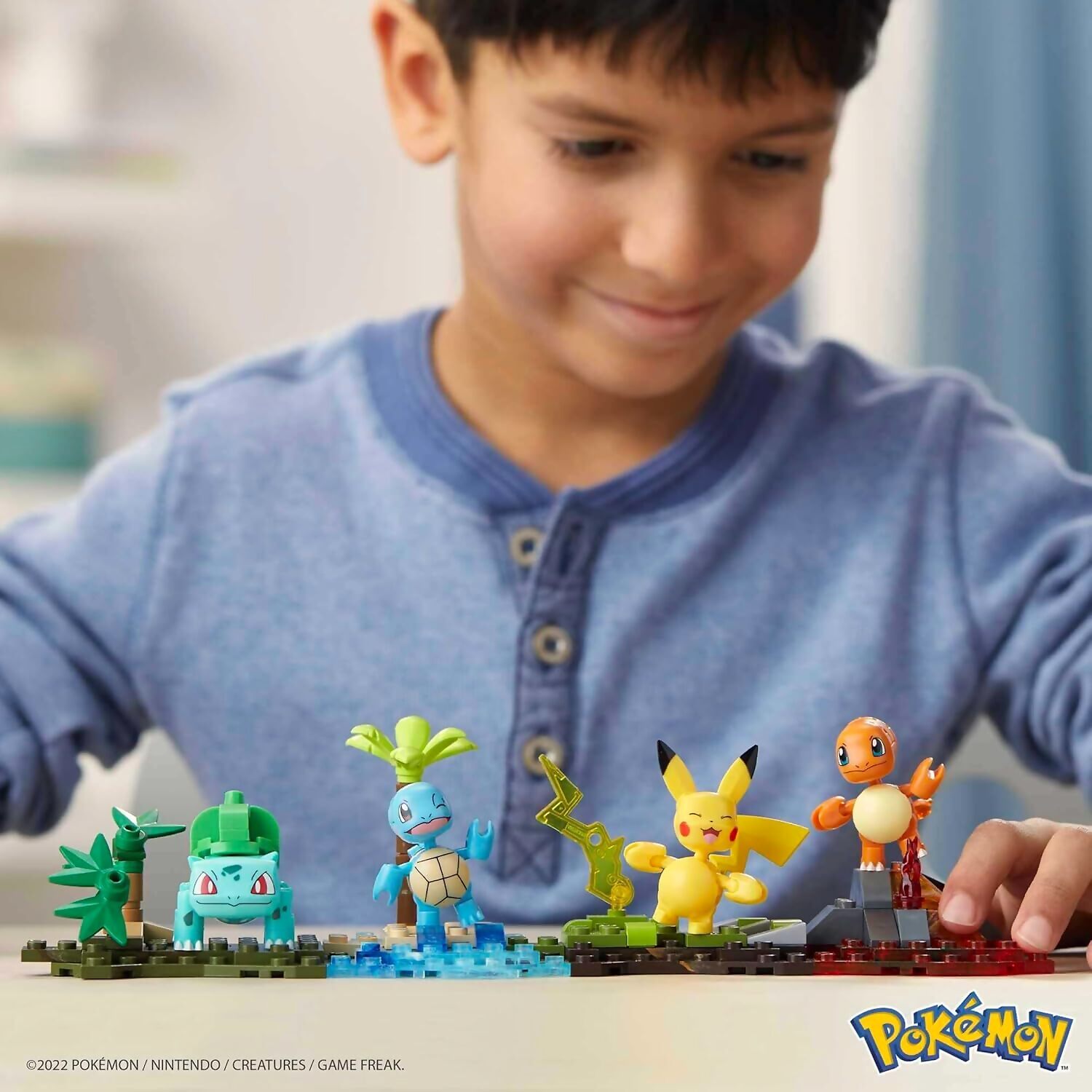 MEGA - Pokemon Building Toy Kit Kanto Region Team With 4 Figures 130 Pieces - Image 3