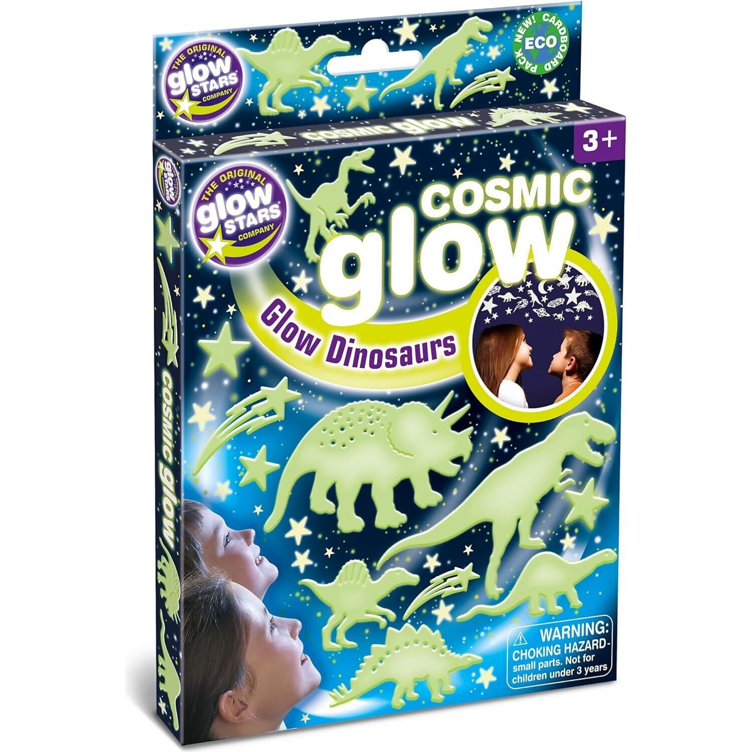 Brainstorm - The Original Glowstars Company Glow in The Dark Cosmic Glow - Glow Donosaurs