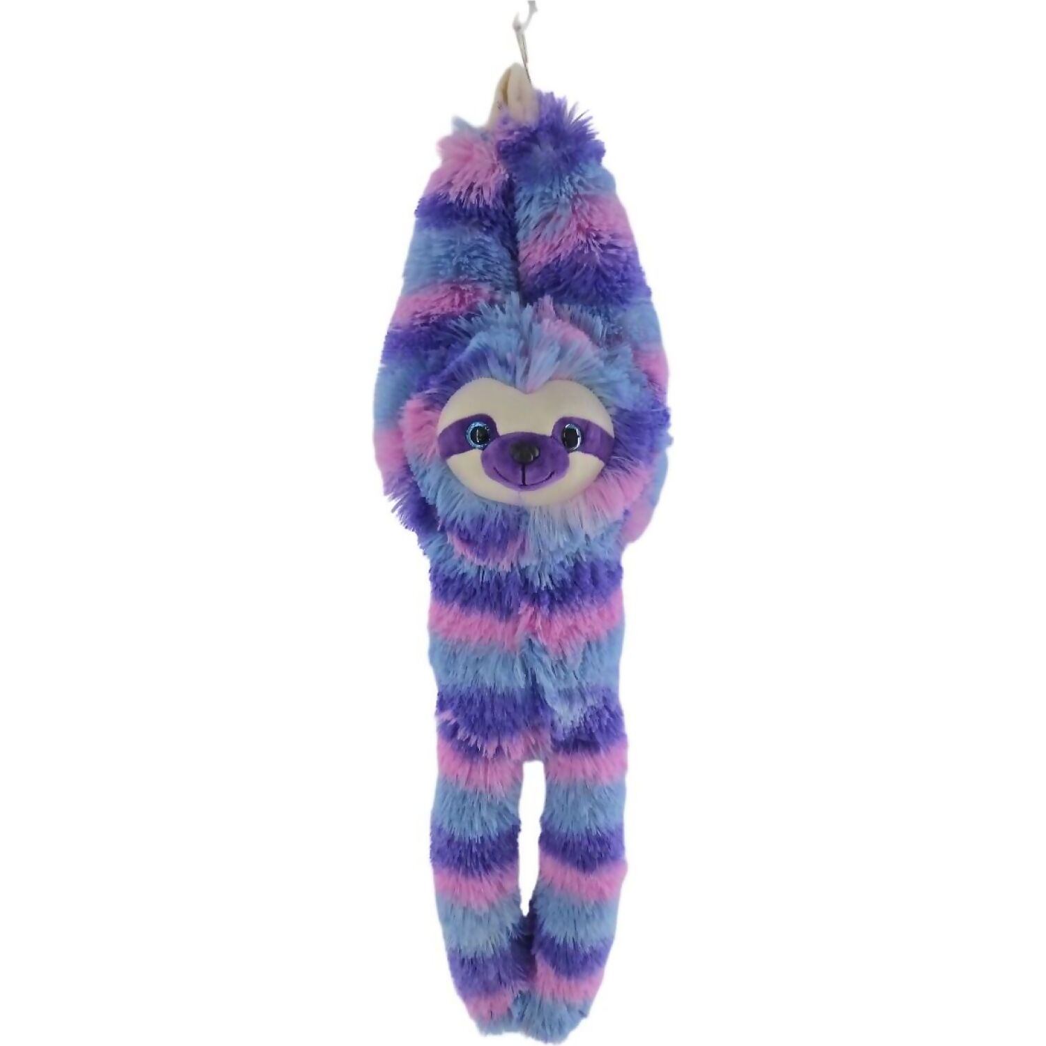 Cotton Candy - Plush Hanging Sloth Violet Purple Stripe
