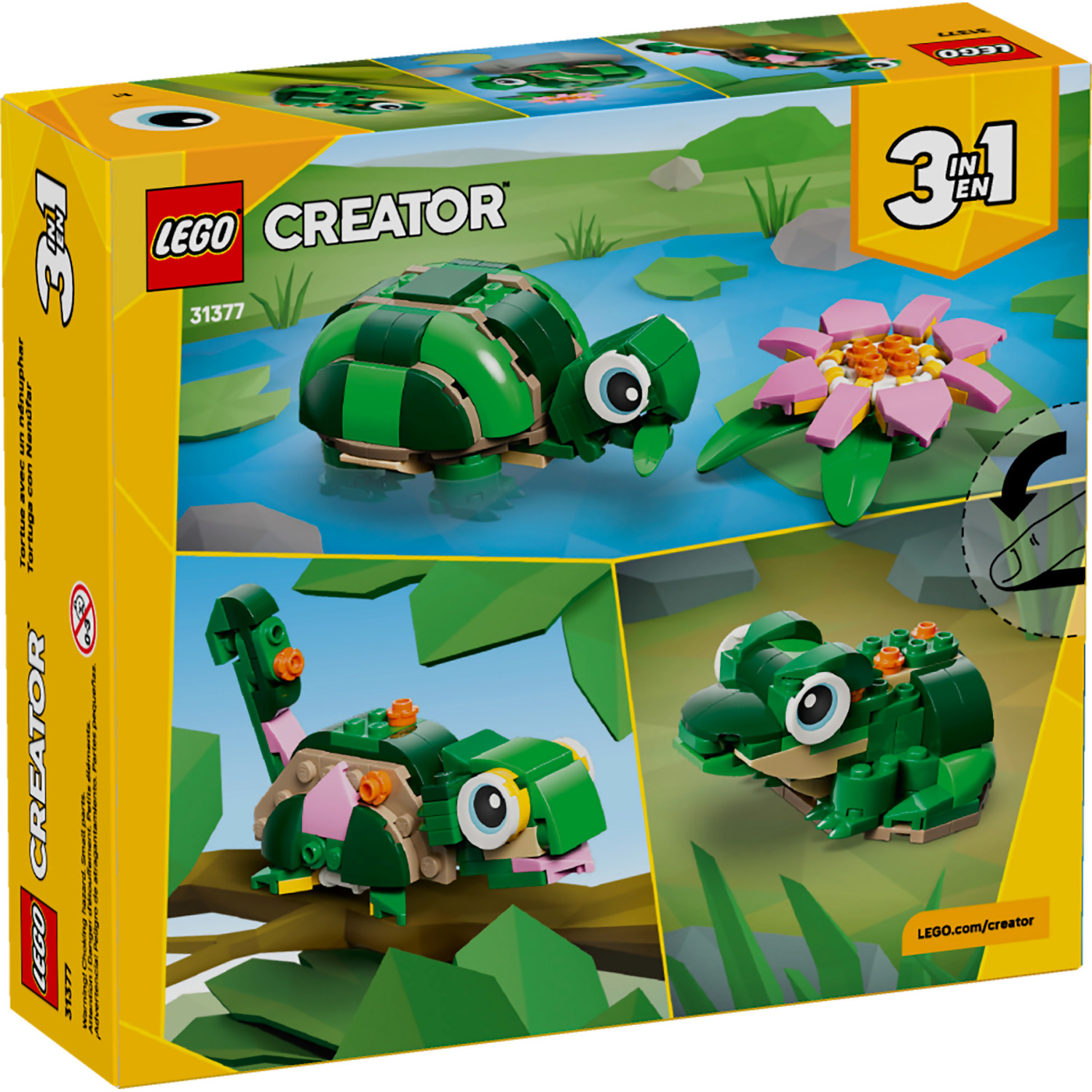 LEGO 31377 Turtle with a Water Lily Flower - Creator 3-in-1 - Image 11