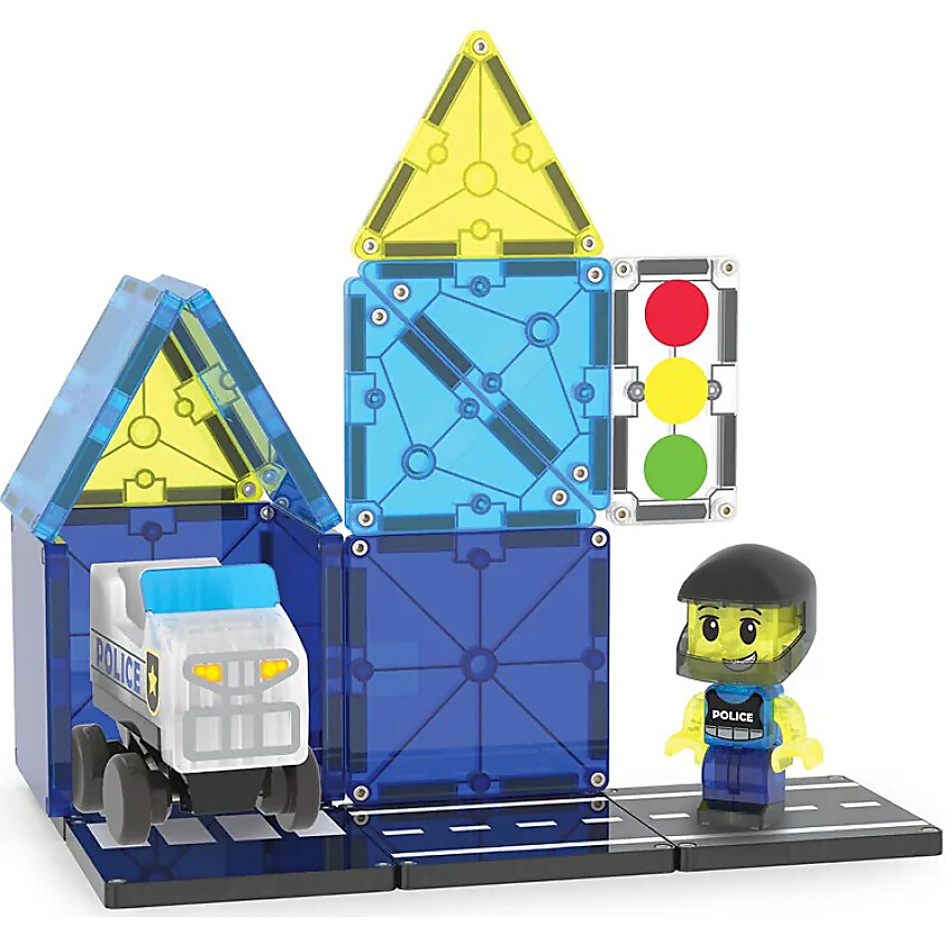 Magna-Tiles - Police Patrol 20pce Magnetic Construction Set - Johnco - Image 2