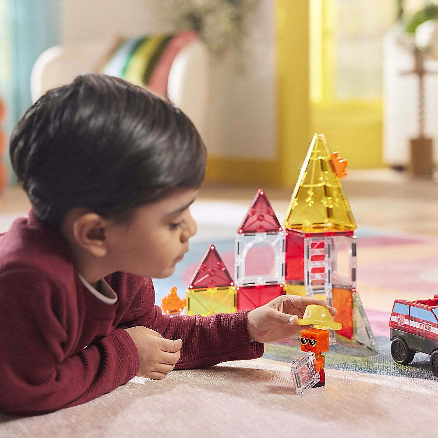 Magna-Tiles - Fire Rescue 27pce Magnetic Construction Set - Johnco - Image 3