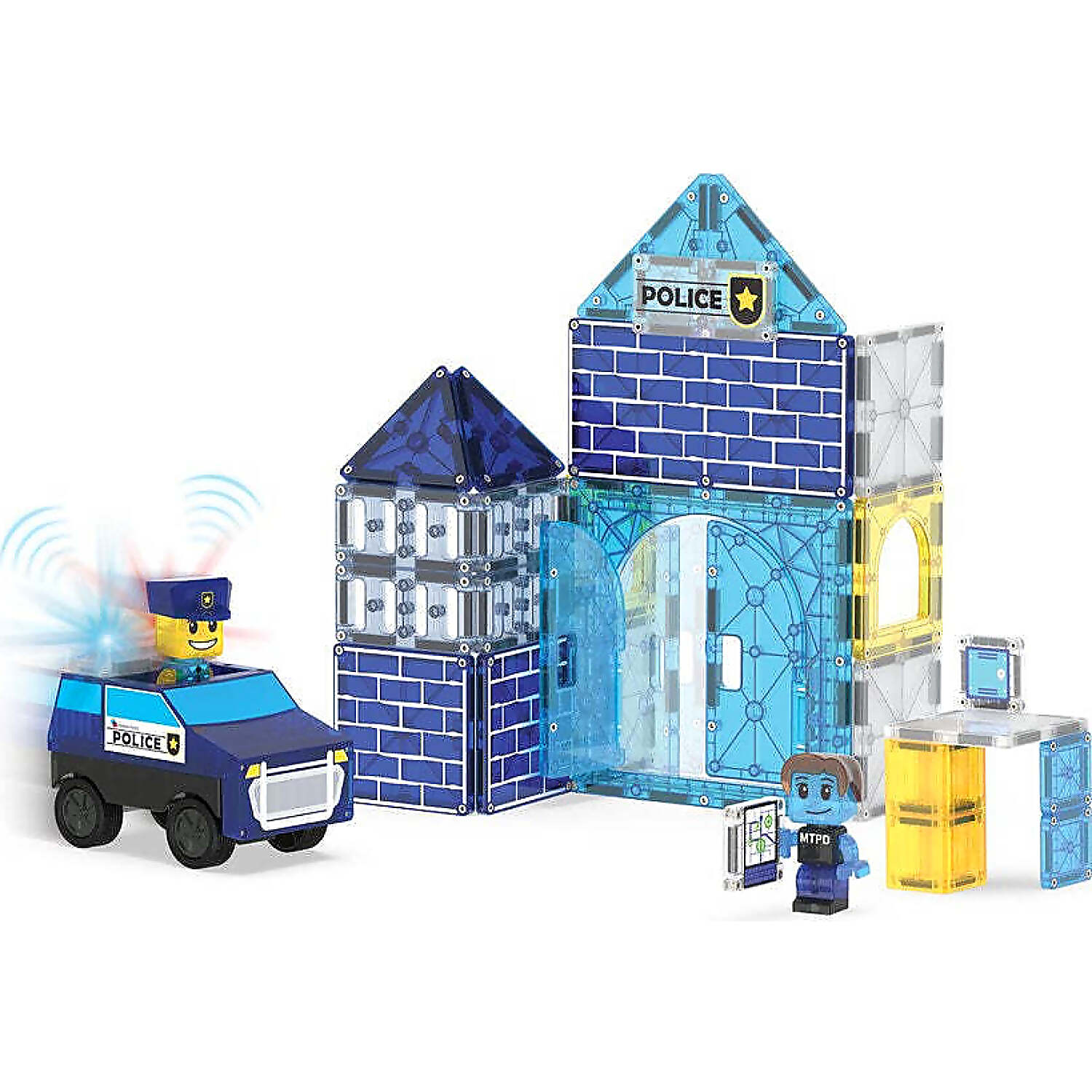 Magna-Tiles - Police Station 35pce Magnetic Construction Set - Johnco - Image 2