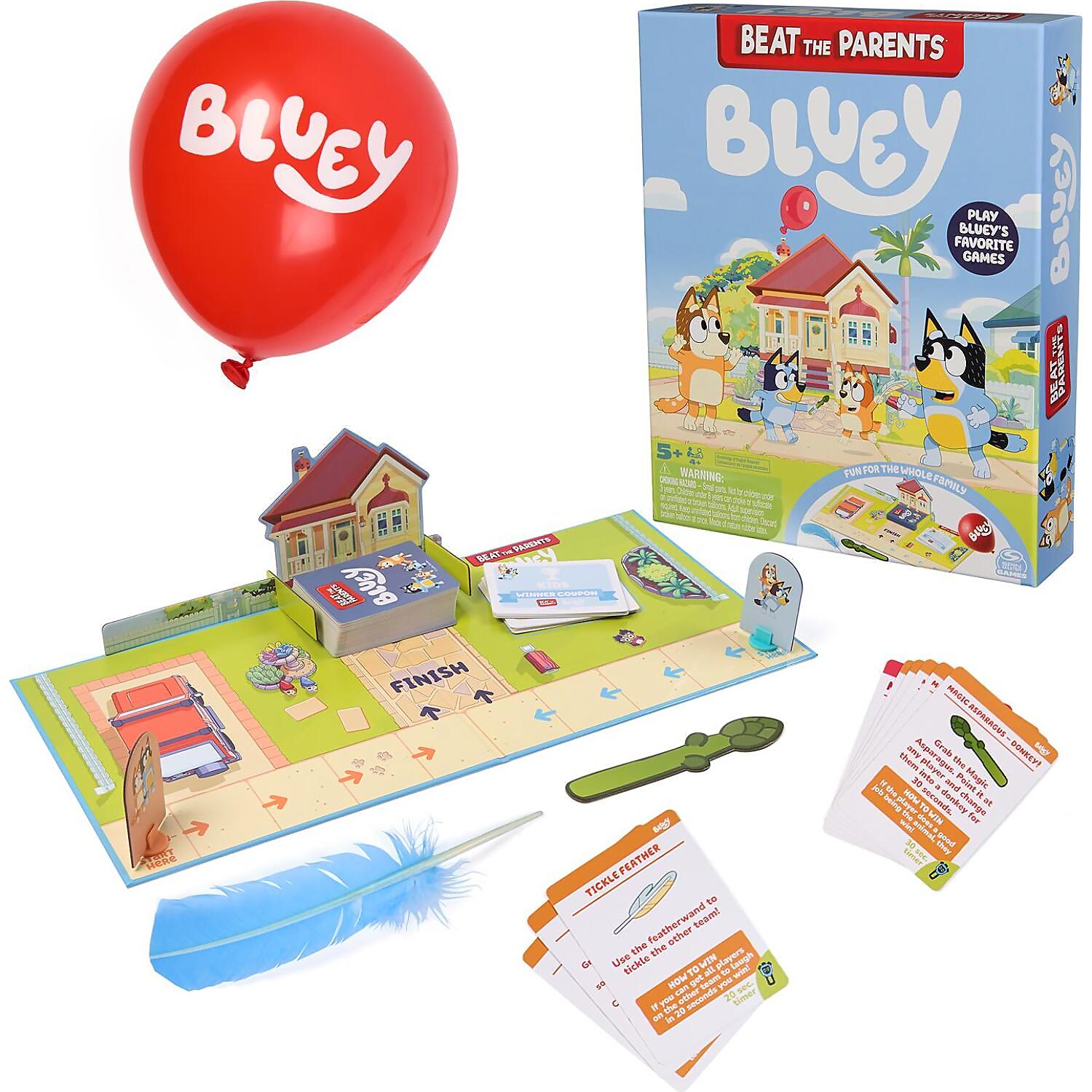 Spin Master -  Games - Bluey Beat the Parents Family Board Game