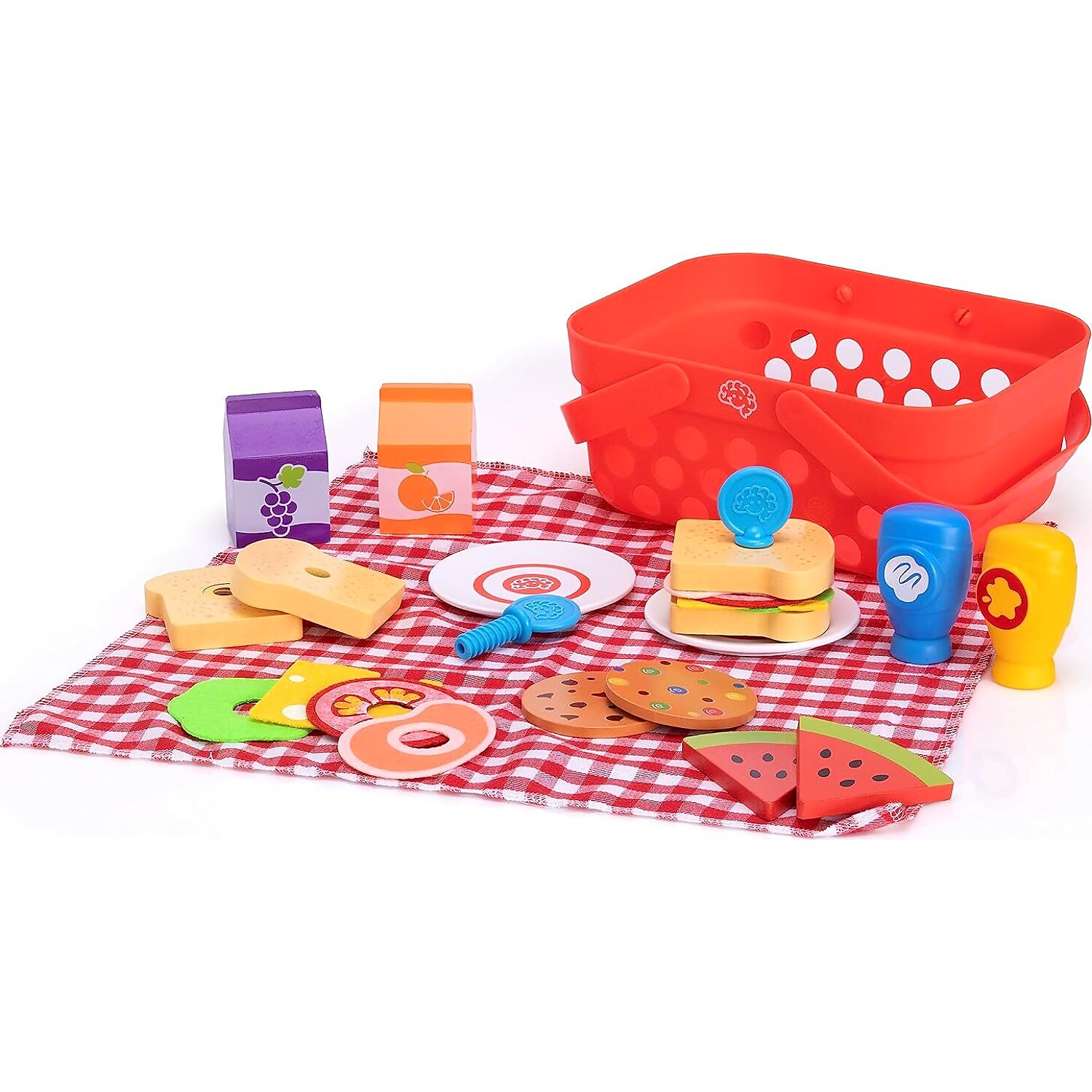Fat Brain Toys - Pretendables Picnic Basket Set 26pce