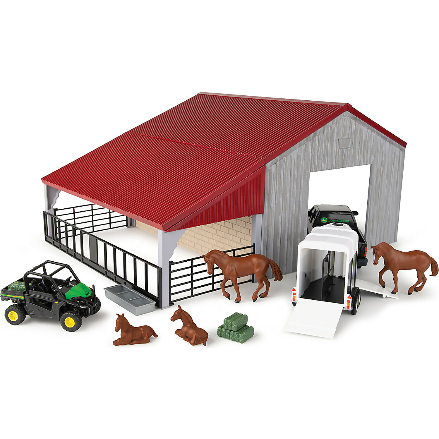 John Deere - 1:32 Scale Weathered Barn 13 Piece Farm Playset