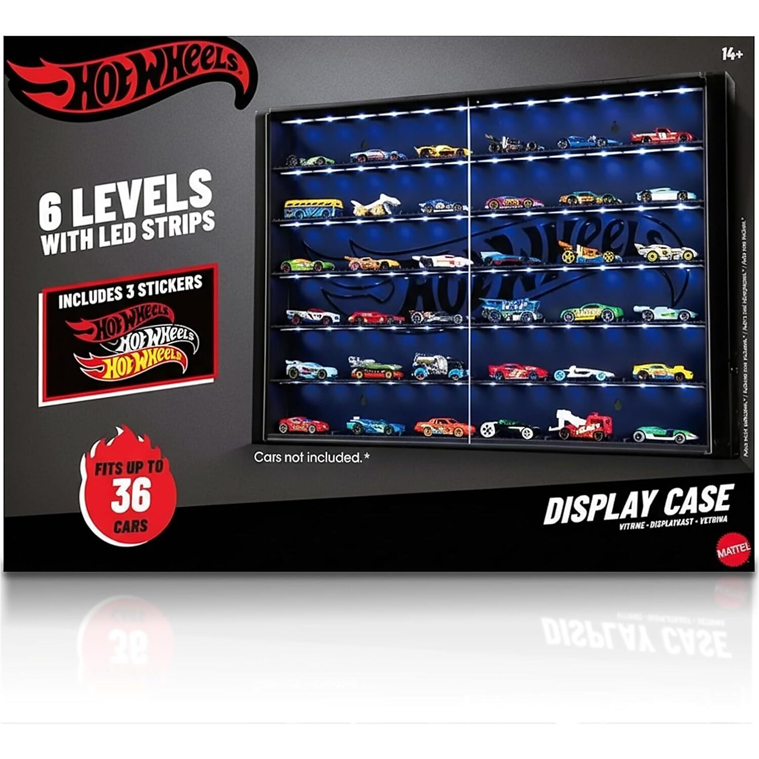 The Brand Licensing Group - Hot Wheels 36 Car LED Display Case (cars pictured on box not included) - Image 2