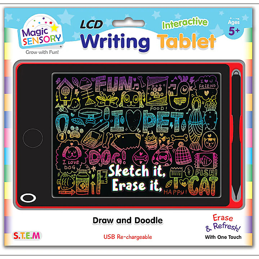 Magic Sensory - Interactive LCD Writing Tablet 8.5-inch - Red Pet