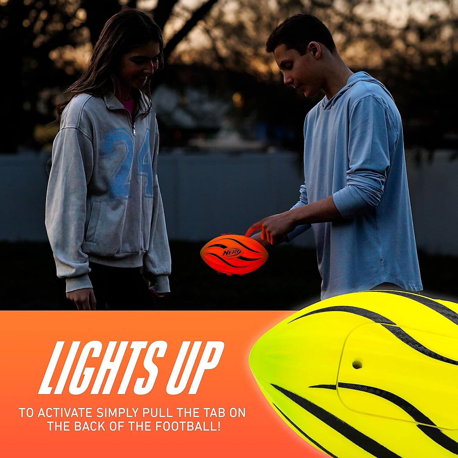 Nerf - Lightstrike Mini Foam Football 8.5-Inch - LED - Hasbro - Image 2