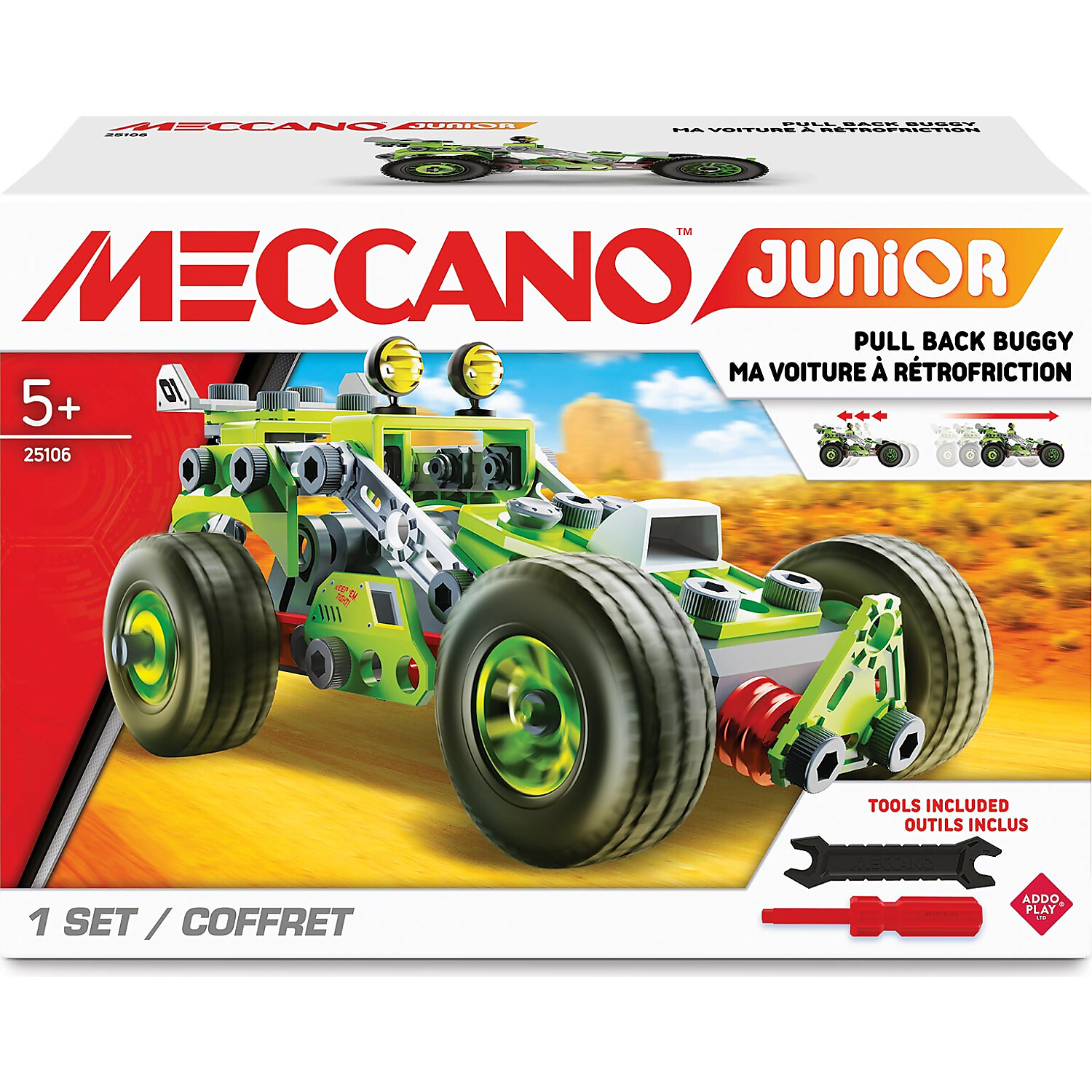 Meccano - Pull-Back Buggy Vehicle Building Set