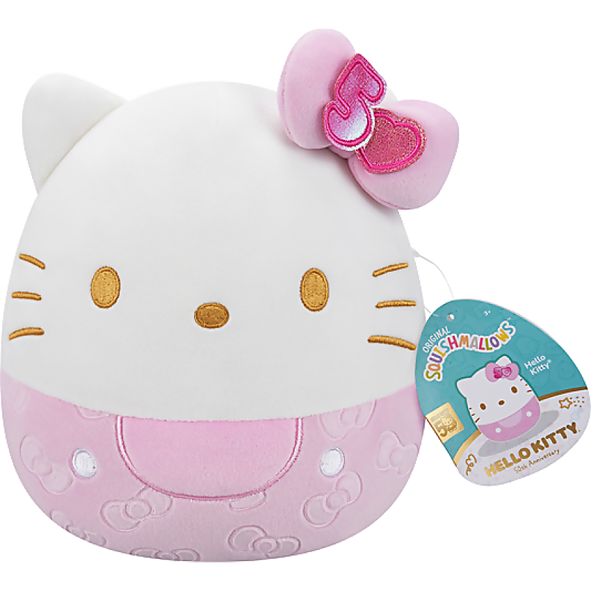 Squishmallows - Hello Kitty 50th Anniversary Bows Pink 8-Inch Plush