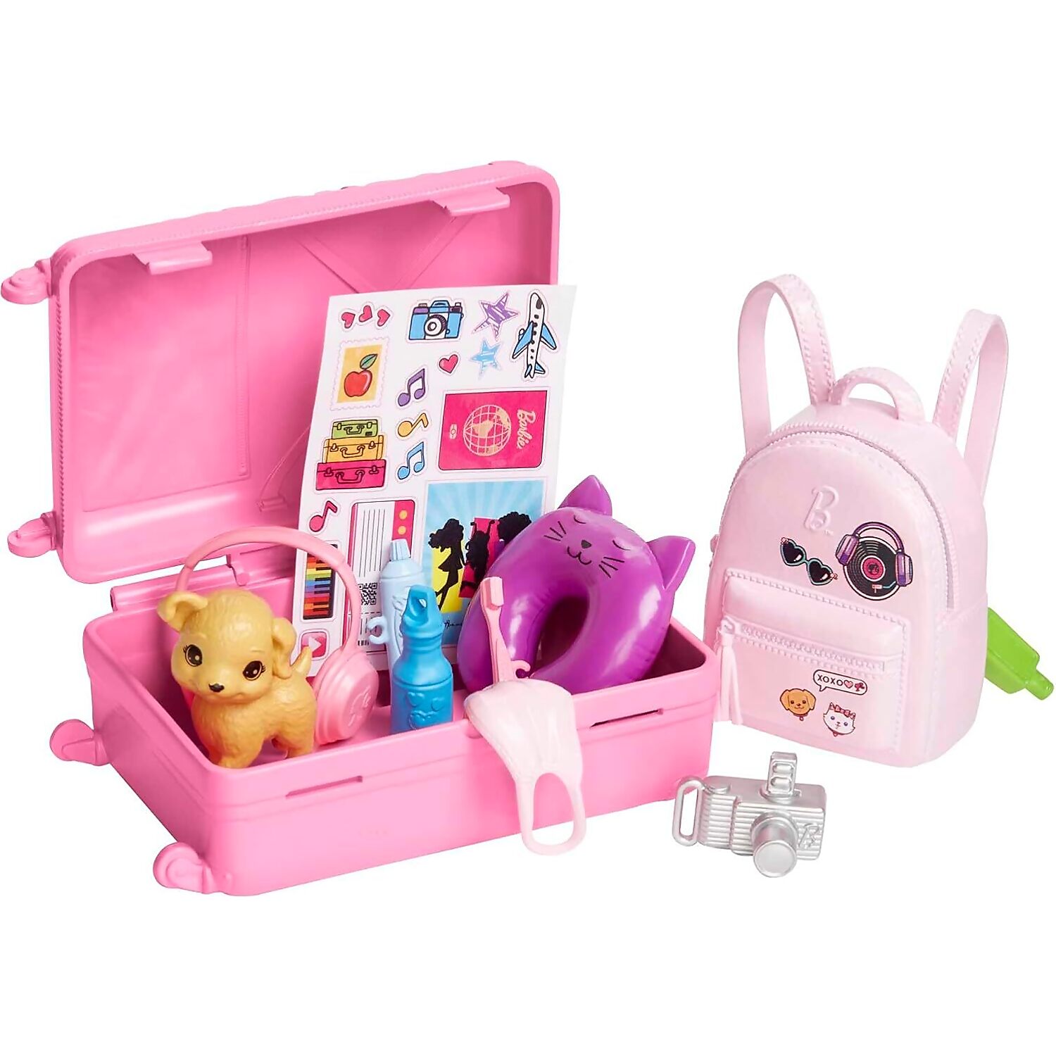 Barbie - Family & Friends Barbie Malibu Doll Travel Set with Puppy & Accessories - Mattel - Image 3